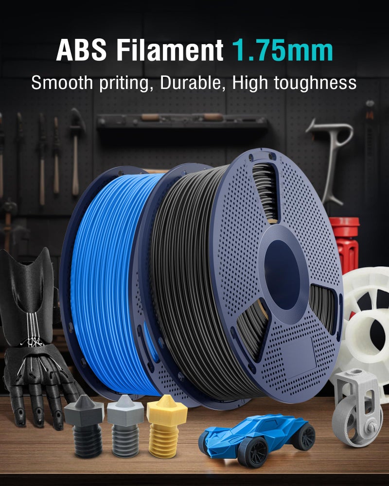 SUNLU ABS Filament 1.75mm 3D Printer Filament, Highly Resistant Durable, Heat Resistance, Excellent Toughness, Compatible with 99% FDM 3D Printers, 1kg Spool (2.2lbs), White - Image 5